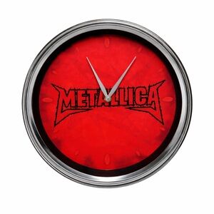 Rare Vintage Metallica Red Wall Clock. Garage Man Cave Retro